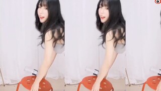 South Korean female anchor Aidilin dances