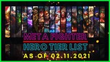 META FIGHTER HEROES MOBILE LEGENDS 2021 | FIGHTER TIER LIST MOBILE LEGENDS