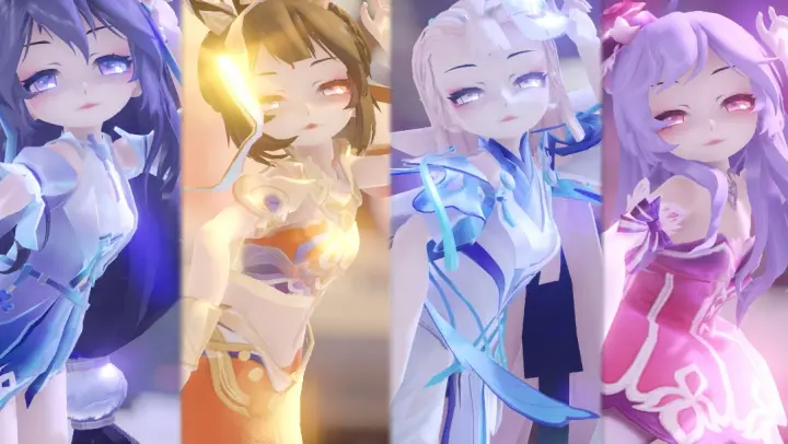 [MMD]Four little beauties - Honor of Kings