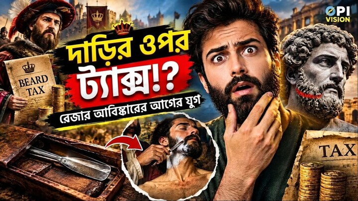 দাড়ির ওপর ট্যাক্স! 😱 ক্ষুরের আগে পুরুষরা দাড়ি কামাতো কীভাবে? | Opi Vision