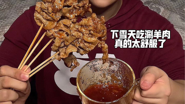 วันที่หิมะตก ได้กินชาบูเนื้อแพะนี่สบายสุดๆ เลย