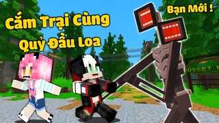 MỀU THỬ THÁCH CĂM TRẠI CÙNG QUỶ ĐẦU LOA TRONG MINECRAFT*REDHOOD TÌM ĐƯỢC NHÀ CỦA QUÁI VẬT ĐẦU LOA