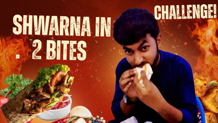 Challenge Eating Shawarma in 2 bites