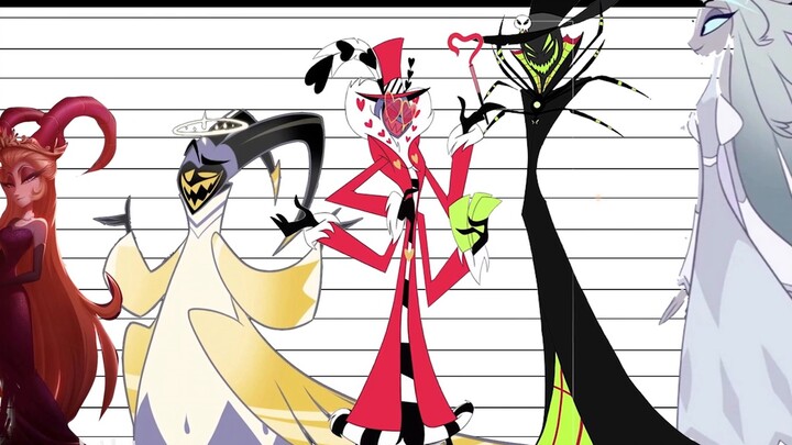 Hell Inn: การเปรียบเทียบความสูงของตัวละครจากซีซั่น 1 โดยตรง