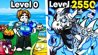 NOOB To PRO With ONLY BEAST FRUITS In Blox Fruits (Roblox)