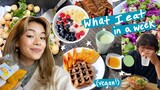 EVERYTHING i eat in a week as a vegan college student (online school) !! 🥞