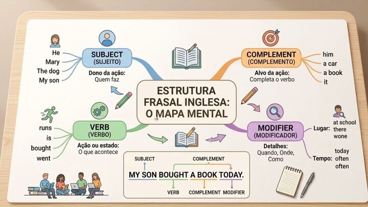 Estrutura essencial pra formar frases em inglês