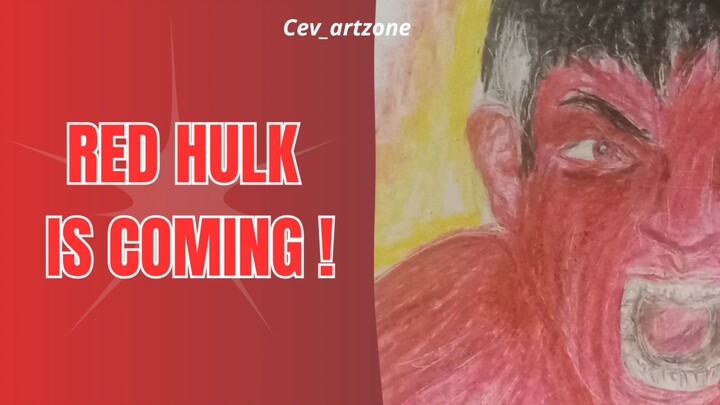 Menggambar Red Hulk