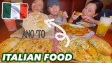 ITALIAN FOOD MUKBANG | WE TRIED ITALIAN RECIPES... FAIL OR NAH