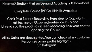 HeatherXStudio Course Print on Demand Academy 2.0 Download