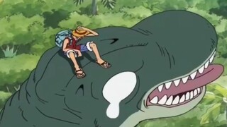 luffy mempermainkan dinosaurus