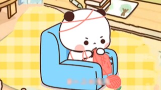 Yi Er ถักผ้าพันคออบอุ่นยี่ห้อ Yi Er ให้กับ Bu Bu มีความสุขมาก!