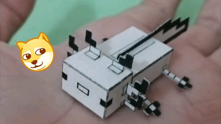 Let’s DIY a cute axolotl paper model together!