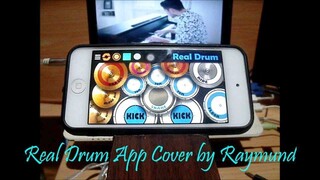 Queen - We Are The Champions  (Piano Cover and Real Drum App Cover by Raymund)