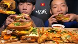 Zin ASMR | MUKBANG SANDWICH & MIXED OMELETTE (Sandwich, Bánh Tráng Trộn)