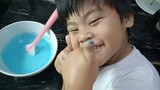 making our breakfast | Blue waffle | Viv Quinto
