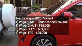 TOYOTA WIGO 2020  (2nd Generation) | Specs & Features