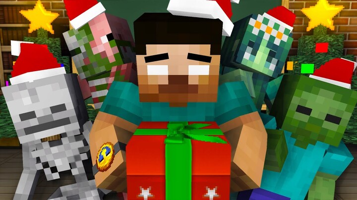 Monster School : OPENING CHRISTMAS PRESENT - Minecraft Animation