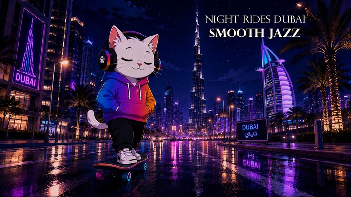 Midnight in Dubai  _ Relaxing Smooth Jazz for Night Drives & City Walks