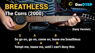 Breathless - The Corrs (2000) Easy Guitar Chords Tutorial with Lyrics Part 1 REELS