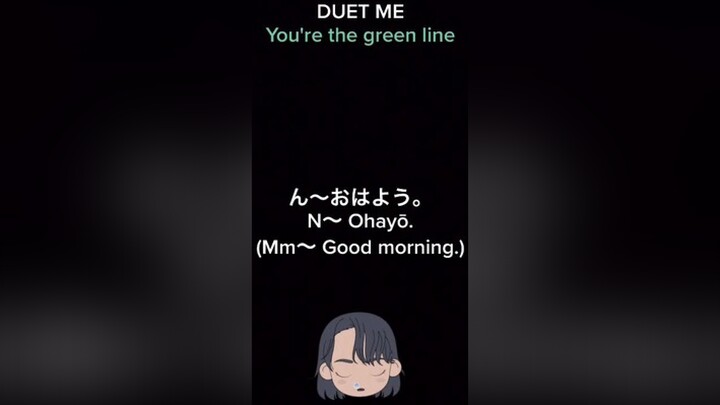 DUET ME: YOU'RE THE GREEN LINE. POV: Your sleepy friend confesses. fyp duet pov voiceacting 😪😪