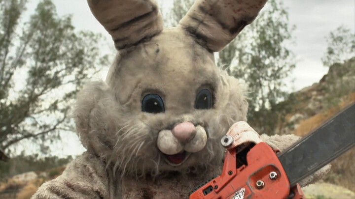 If you’re riding the bus and come across a rabbit monster wielding a sharp axe, run for your life!
