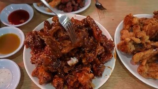 Mukbang gà rán sốt cay #food