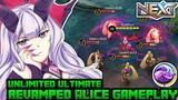 Final Revamped Alice Gameplay | Unlimited Ultimate=Unlimited Health | MLBB