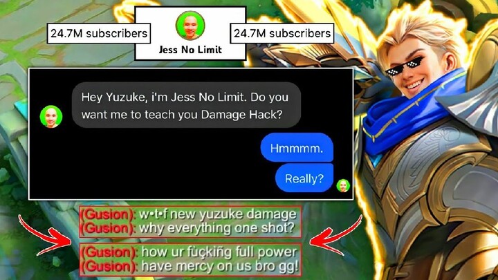 Jess No Limit Teach Yuzuke Damage Hack?!Famous Pro Player Biggest Secret!(Deleting In 72 Hours)