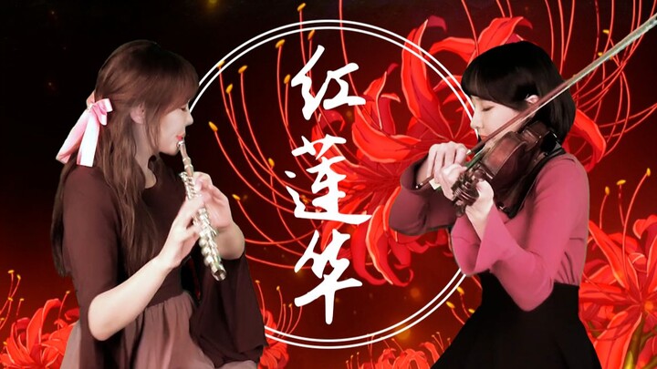 【小提琴&长笛】超燃合奏《鬼灭之刃》OP《紅蓮華》，音符上绽放的红莲之花