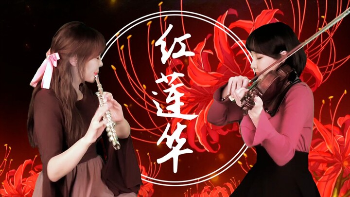 【小提琴&长笛】超燃合奏《鬼灭之刃》OP《紅蓮華》，音符上绽放的红莲之花