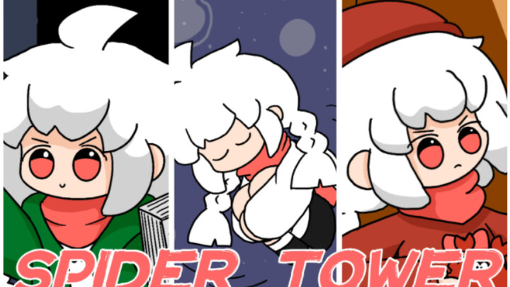 Pizza Tower title card, but the Woma version of [Spider Tower]!