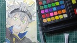 Watercolor Painting Asta Black Clover
