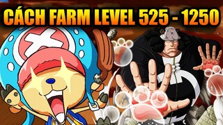 ROBLOX | CÁCH FARM TỪ LEVEL 525 - 1250 TRONG KING PIECE | NOOB POWER