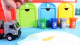 Urban Sanitation Garbage Sorting Vehicles Four Toy Cars