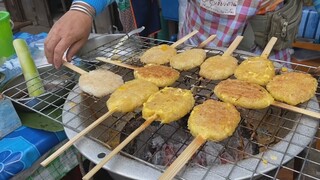 ข้าวจี่ เมืองเชียงคาน จ.เลย(ขอขอบคุณร้านแฟร้งค์ฟ้าริมโขง ที่อนุญาตให้ถ่ายทำค่ะ) เที่ยวเชียงคาน