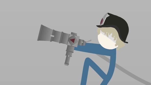 The firefighter used a water cannon! It worked like a charm!