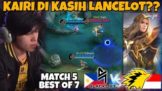 KAIRI DI KASI LANCELOT? APAKAH INI CUMAN PANCINGAN UNTUK DRAFT? MATCH 5 ONIC VS BLACKLIST