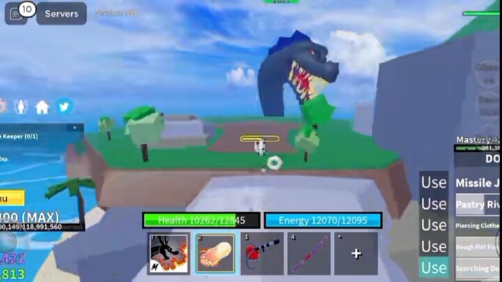 Dough V2 vs All Boss In Blox Fruits