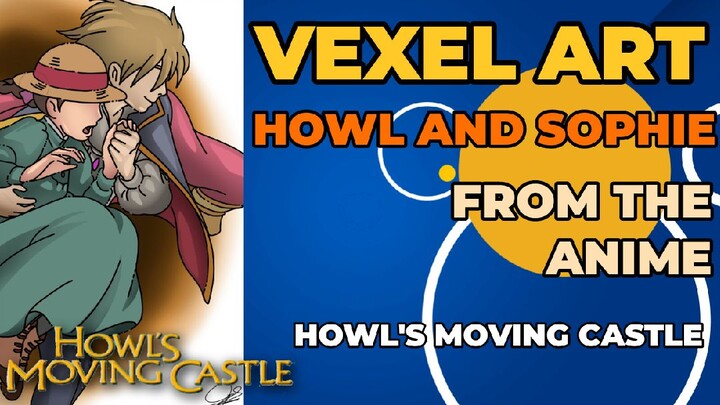 VEXEL ART HOWL AND SOPHIE FROM THE MOVIE ANIME, HOW'D MOVING CASTLE