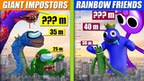 Giant Impostors and Rainbow Friends Size Comparison | SPORE