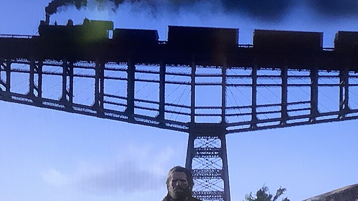 Jumping from a tall bridge in RDR2!