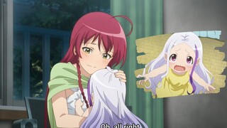 Emilia behaving as mother of Alas Ramus | Hataraku Maou-sama