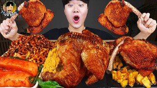 ASMR MUKBANG 직접 만든 양념 치킨먹방! 스테이크 짜파게티 레시피 & 먹방 FRIED CHICKEN AND BLACK BEAN NOODLES EATING SOUND!