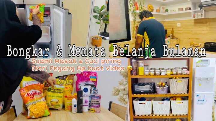 Bongkar dan Menata Barang Belanjaan Tengah Bulan Ku 🌻 Restock Kebutuhan Bulanan Rumah Tangga 🌻 iRt