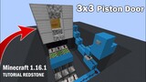 How to Make 3x3 Piston Door in Minecraft 1.18 Survival Tutorial