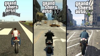 GTA SA vs GTA IV vs GTA V | KOCAK Jatuh Dari Motor