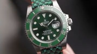 Rolex Submariner Hulk With JU Custom Salmon Leather Strap#rolex #watch