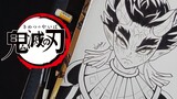 Hantengu - Kimetsu no Yaiba || Black and White Art (SPEED DRAWING)