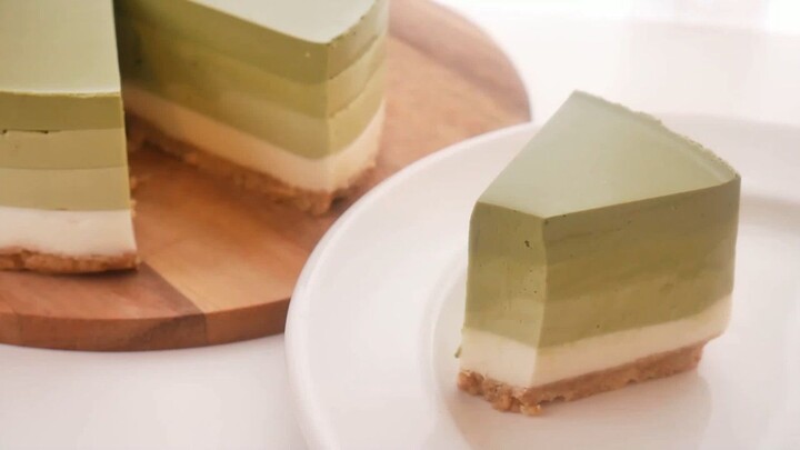 DESSERT CHEESE GREEN TEA KEKINIAN - NO OVEN NO KUKUS